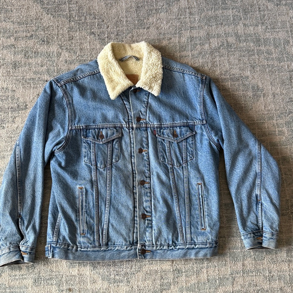 Men’s Levi's Beige Sherpa Lined Jacket